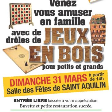 31 Mars à partir de 14h – Après-midi JEUX ANCIENS