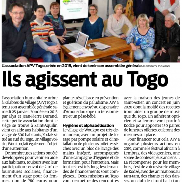 Ils agissent au Togo !